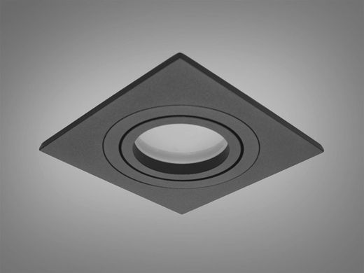 Поворотный точечный светильник квадратный серия "Aluminium" черный