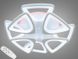 Белая Светодиодная люстра с диммером , пультом и подсветкой 150W