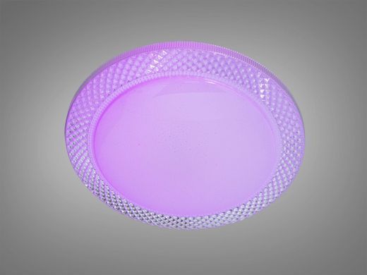 Біла Світлодіодна Смарт люстра з пультом та RGB підсвічуванням 80W