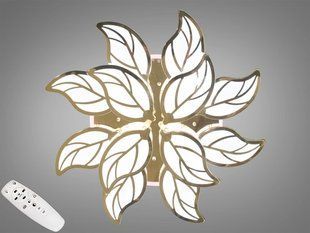 Золота Світлодіодна LED люстра з пультом та підсвічуванням 180W