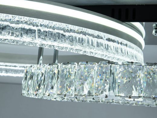 Хром Світлодіодна LED люстра з пультом 120W