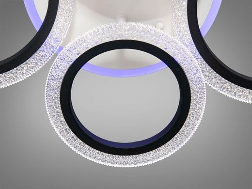 Чорна з білим або Біла Світлодіодна LED люстра з пультом та підсвічуванням 60W