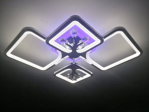 Хром Светодиодная LED люстра с пультом и подсветкой 100W