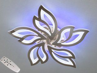 Светодиодная LED люстра с пультом и подсветкой 80W хром