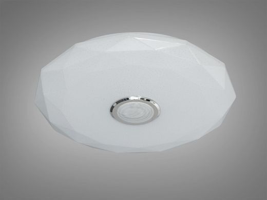 Белая Светодиодная MP3 Смарт люстра с пультом и RGB подсветкой 80W