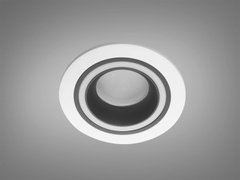 Точковий світильник круглий серія "Аluminium" білий + чорний