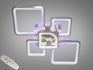 Хром Светодиодная LED люстра с пультом и подсветкой 95W