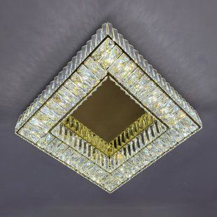 Кришталева Світлодіодна LED люстра з пультом 150W золото