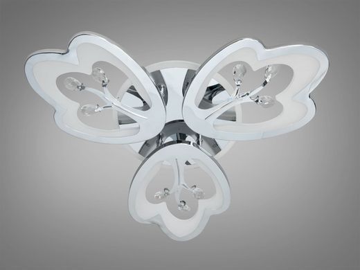 Хром Светодиодная LED люстра с пультом и подсветкой 60W