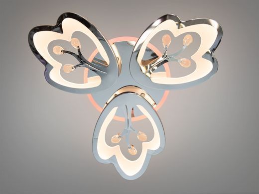 Хром Светодиодная LED люстра с пультом и подсветкой 60W