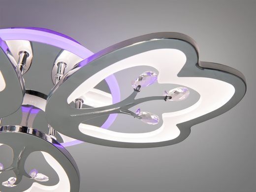 Хром Светодиодная LED люстра с пультом и подсветкой 60W