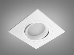 Поворотный точечный светильник квадратный серия "Aluminium" белый