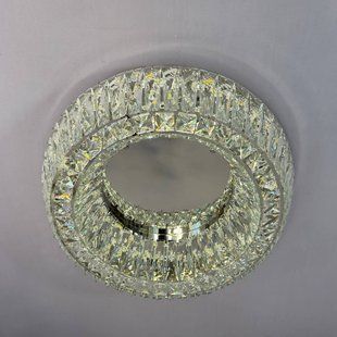 Кришталева Світлодіодна LED люстра з пультом 140W хром