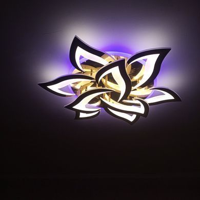 Золота Світлодіодна LED люстра з пультом та підсвічуванням 115W