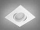 Поворотний точковий світильник квадратний серія "Аluminium" білий