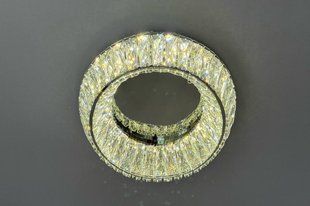 Кришталева Світлодіодна LED люстра з пультом 100W хром або золото