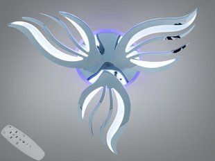 Хром Светодиодная LED люстра с пультом и подсветкой 52W