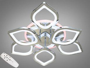 Хром Светодиодная LED люстра с пультом и подсветкой 115W