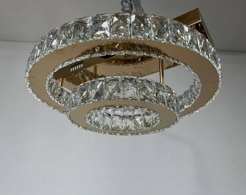 Золота Кришталева Світлодіодна LED люстра 60W