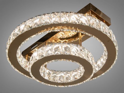 Золота Кришталева Світлодіодна LED люстра 60W