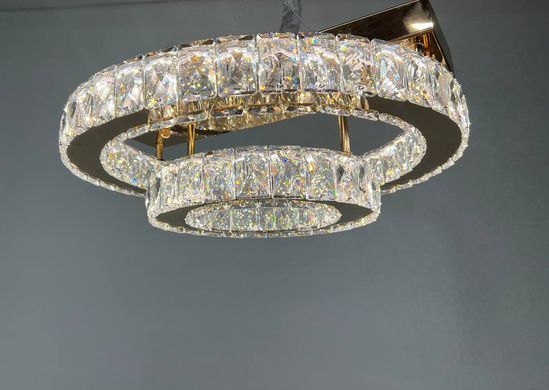 Золота Кришталева Світлодіодна LED люстра 60W