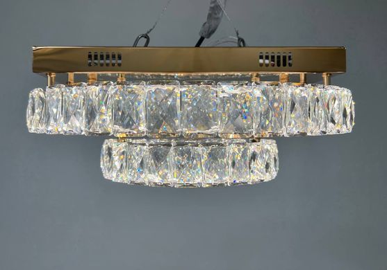 Золота Кришталева Світлодіодна LED люстра 60W