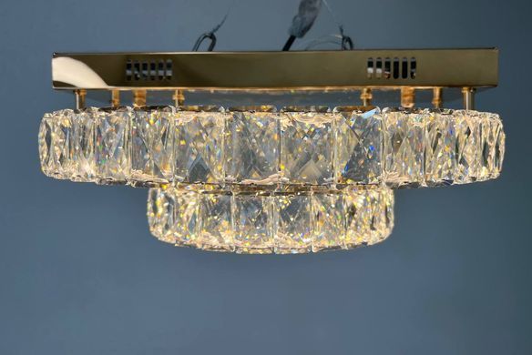 Золота Кришталева Світлодіодна LED люстра 60W