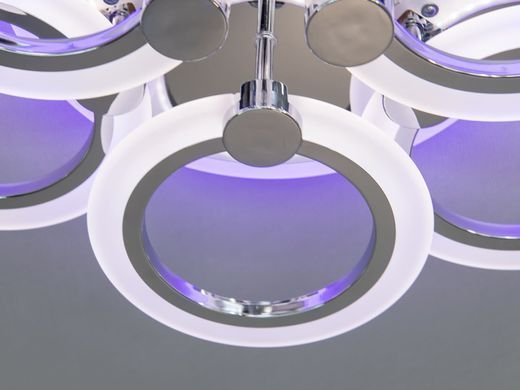 Хром Светодиодная LED люстра с пультом и подсветкой 72W