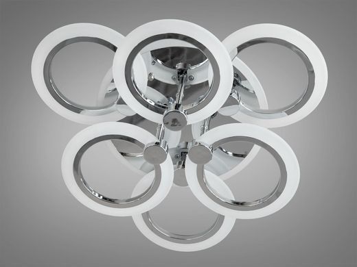 Хром Светодиодная LED люстра с пультом и подсветкой 72W