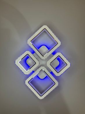 Хрустальная Светодиодная LED люстра с пультом и подсветкой 152W Белая