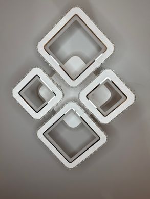 Хрустальная Светодиодная LED люстра с пультом и подсветкой 152W Белая