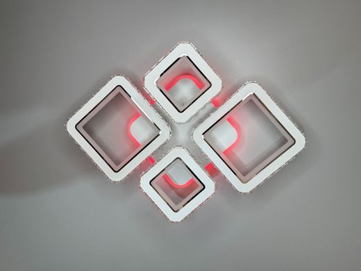 Хрустальная Светодиодная LED люстра с пультом и подсветкой 152W Белая
