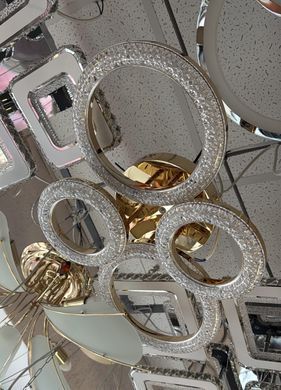 Светодиодная LED люстра с пультом 84W золото