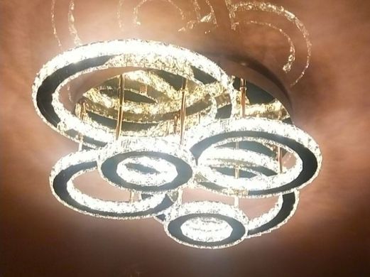 Кришталева Золото Світлодіодна LED люстра з пультом 200W