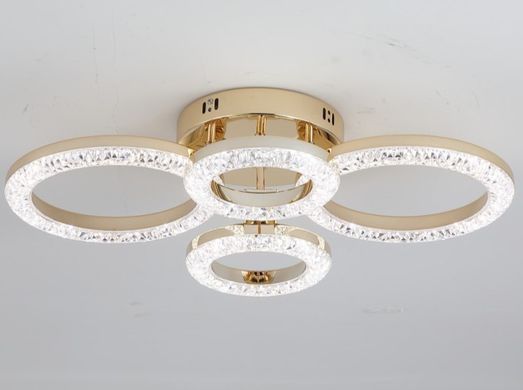 Светодиодная LED люстра с пультом 84W золото