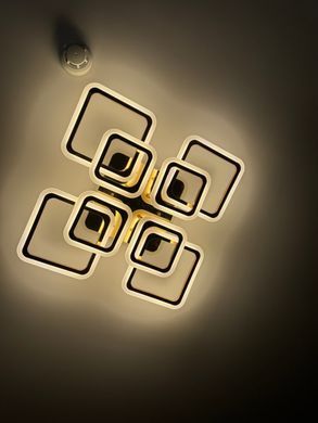 Золотая Светодиодная LED люстра с пультом и подсветкой 150W