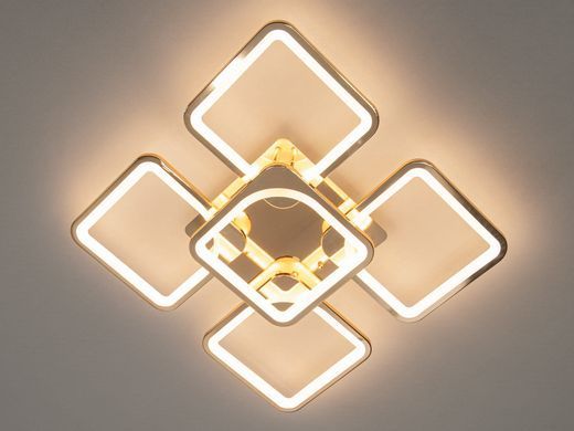 Золота Світлодіодна LED люстра з пультом 115W