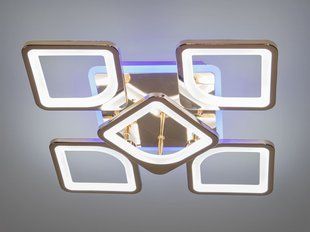Золотая Светодиодная LED люстра с пультом и подсветкой 85W