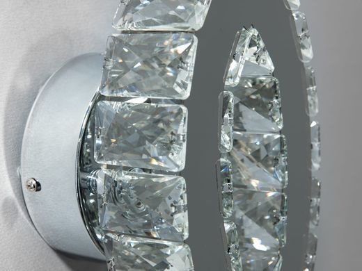 Кришталевий Світлодіодний LED світильник бра 6W хром