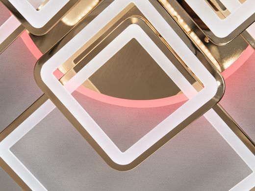 Світлодіодна LED люстра з пультом та підсвічуванням 225W золота