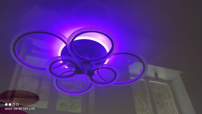 Світлодіодна LED люстра з пультом та підсвічуванням 105W