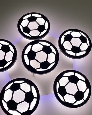 Світлодіодна LED люстра з пультом та підсвічуванням 105W у дитячу футбольні м'ячі