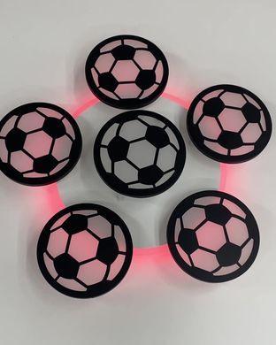 Світлодіодна LED люстра з пультом та підсвічуванням 105W у дитячу футбольні м'ячі