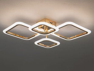 Золотая Светодиодная LED люстра с пультом 52W