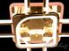 Золотая Светодиодная люстра с димером и подсветкой 150W