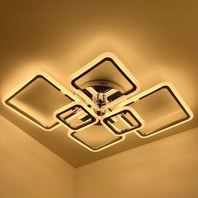 Хром Світлодіодна LED люстра з пультом 110W