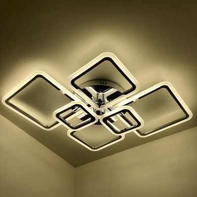Хром Світлодіодна LED люстра з пультом 110W