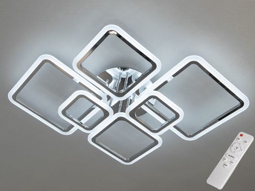 Хром Світлодіодна LED люстра з пультом 110W