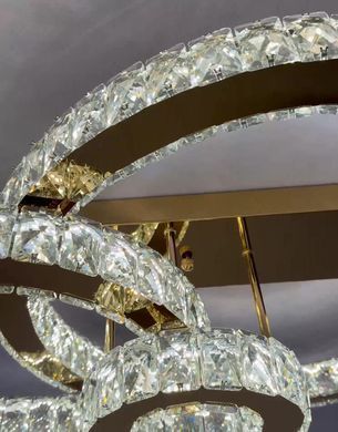 Золота Кришталева Світлодіодна LED люстра 75W