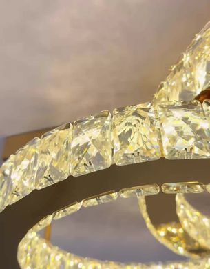 Золота Кришталева Світлодіодна LED люстра 75W